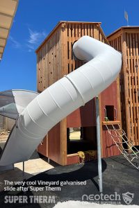 Vineyard Playground after Super Therm was applied keeping the slide cool. Grantham Farm, NSW