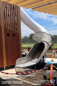 Vineyard Playground after Super Therm was applied keeping the slide cool. Grantham Farm, NSW