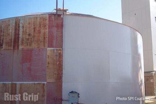 Simmons Army Airfield, Fort Bragg, North Carolina. Deluge Tank #1 (Dome Roof) Rehab Lead-Based Paint Encapsulation with RUST GRIP®.